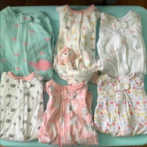 6 Carters Newborn Sleepers